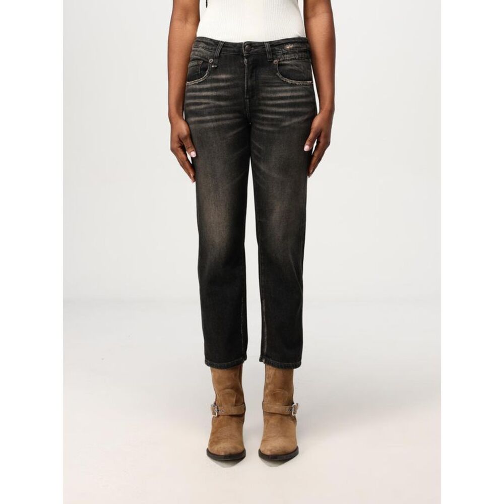R13 Women Cropped Fit Cotton Denim Jeans R13